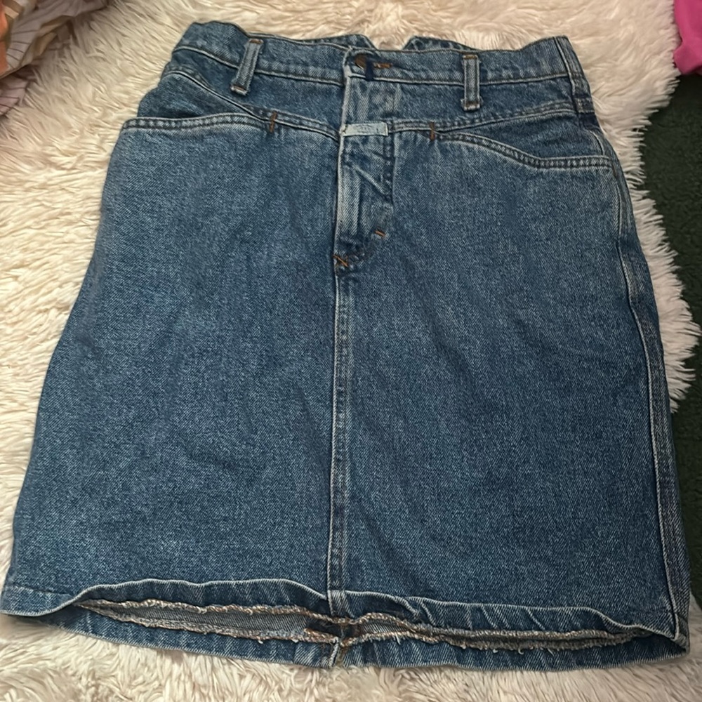 Closed Blue Denim Midi Skirt